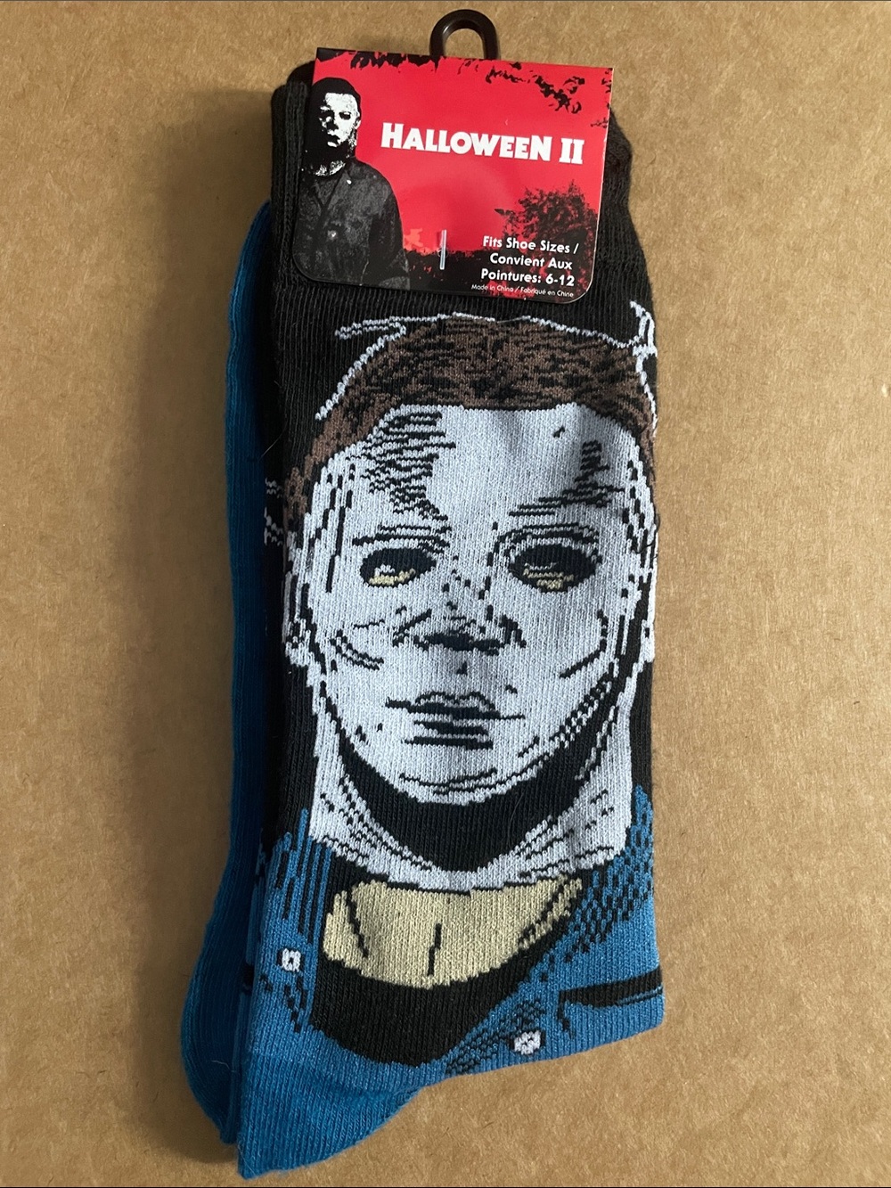 Halloween II Michael Myers Crew Socks - Blue & Black ⭐️2 for 11⭐️